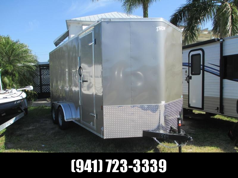 IN STOCK! 7X14 TA Trailer V-nose w/Ramp - .030 Pewter color IN STOCK! 7X14 TA Trailer V-nose w/Ramp - .030 Pewter color