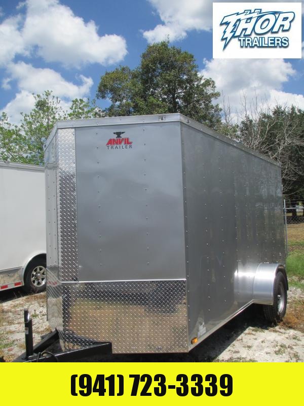 IN STOCK! 6 x 12 SA Trailer with Side Door and Double Rear Doors SILVER IN STOCK! 6 x 12 SA Trailer with Side Door and Double Rear Doors SILVER