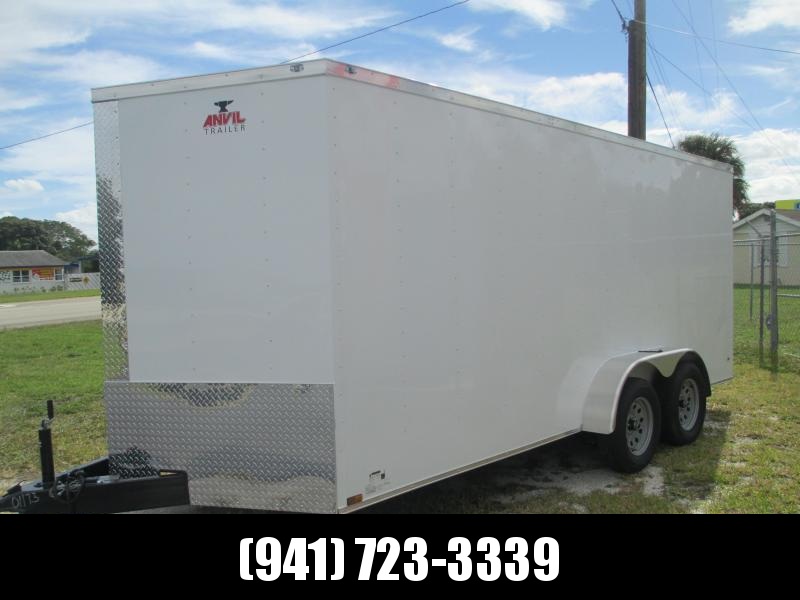 IN STOCK!! 7x16 Trailer White w/Ramp and side door IN STOCK!! 7x16 Trailer White w/Ramp and side door