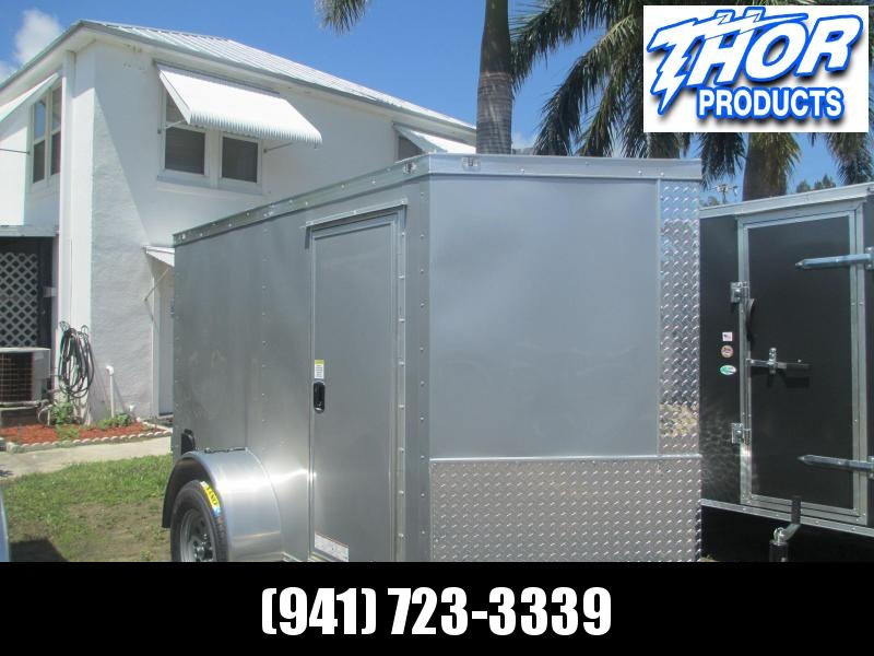 BARELY USED 5 x 10 SA Enclosed Trailer w/side and Ramp Door Silver BARELY USED 5 x 10 SA Enclosed Trailer w/side and Ramp Door Silver