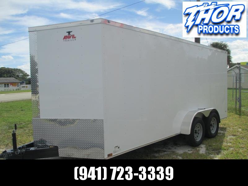 NEW 7x16 Trailer WHITE w/Ramp and side door!! NEW 7x16 Trailer WHITE w/Ramp and side door!!