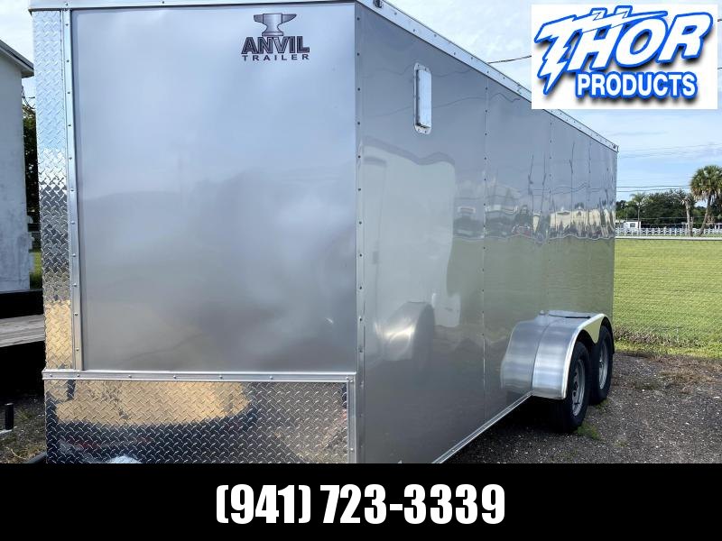 IN STOCK!! 7x16 Trailer SILVER w/Ramp and side door!! Aluminum Sidewall Vents IN STOCK!! 7x16 Trailer SILVER w/Ramp and side door!! Aluminum Sidewall Vents