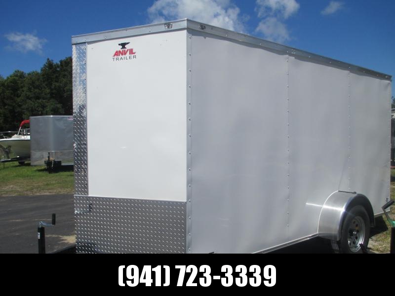 IN STOCK! 6 x 12 SA Trailer White Double Rear Doors and side door IN STOCK! 6 x 12 SA Trailer White Double Rear Doors and side door