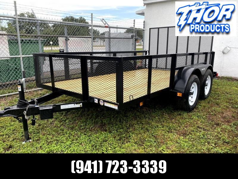 NEW 6'4" X 12' TA Utility Trailer w/2' Mesh sides and 1 axle brake and ramp NEW 6'4" X 12' TA Utility Trailer w/2' Mesh sides and 1 axle brake and ramp