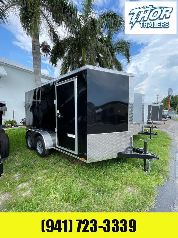 IN STOCK! 7X12 TA Enclosed Trailer with a Ramp BLACK IN STOCK! 7X12 TA Enclosed Trailer with a Ramp BLACK