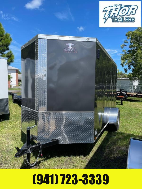 IN STOCK! 6 x 12 SA Trailer with Side Door and Double Rear Doors CHARCOAL IN STOCK! 6 x 12 SA Trailer with Side Door and Double Rear Doors CHARCOAL