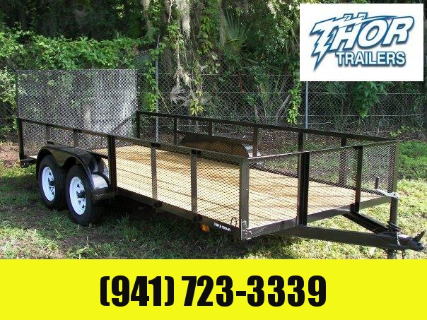 IN STOCK! 6.4 x 16 TA Utility Trailer w/Brakes 2' MESH sides and Ramp IN STOCK! 6.4 x 16 TA Utility Trailer w/Brakes 2' MESH sides and Ramp