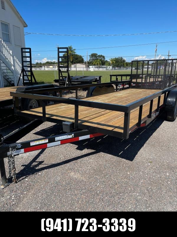 IN STOCK! 7X20 H/D UTILITY TRAILER T/A 2 axle Brakes w/Ramp TUBE TOP & UPRIGHTS IN STOCK! 7X20 H/D UTILITY TRAILER T/A 2 axle Brakes w/Ramp TUBE TOP & UPRIGHTS