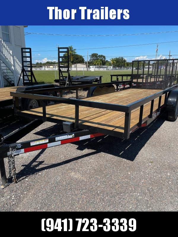 IN STOCK! 7X20 H/D UTILITY TRAILER T/A 2 axle Brakes w/Ramp TUBE TOP & UPRIGHTS IN STOCK! 7X20 H/D UTILITY TRAILER T/A 2 axle Brakes w/Ramp TUBE TOP & UPRIGHTS