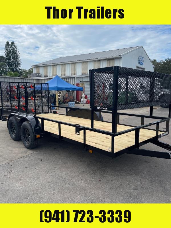 IN STOCK - LANDSCAPE TRAILER !! 6.4 x 16 TA Utility Trailer Weedeater Rack & Landscape Basket Ramp IN STOCK - LANDSCAPE TRAILER !! 6.4 x 16 TA Utility Trailer Weedeater Rack & Landscape Basket Ramp