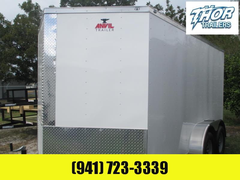 IN STOCK! 7X14 TA Enclosed Trailer V-nose WHITE w/Ramp door 6'6" Interior Height IN STOCK! 7X14 TA Enclosed Trailer V-nose WHITE w/Ramp door 6'6" Interior Height