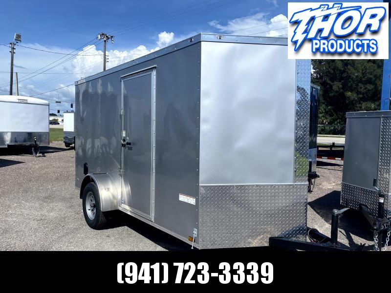 IN STOCK! 6 x 10 SA Trailer w/Ramp door Side Door SILVER IN STOCK! 6 x 10 SA Trailer w/Ramp door Side Door SILVER