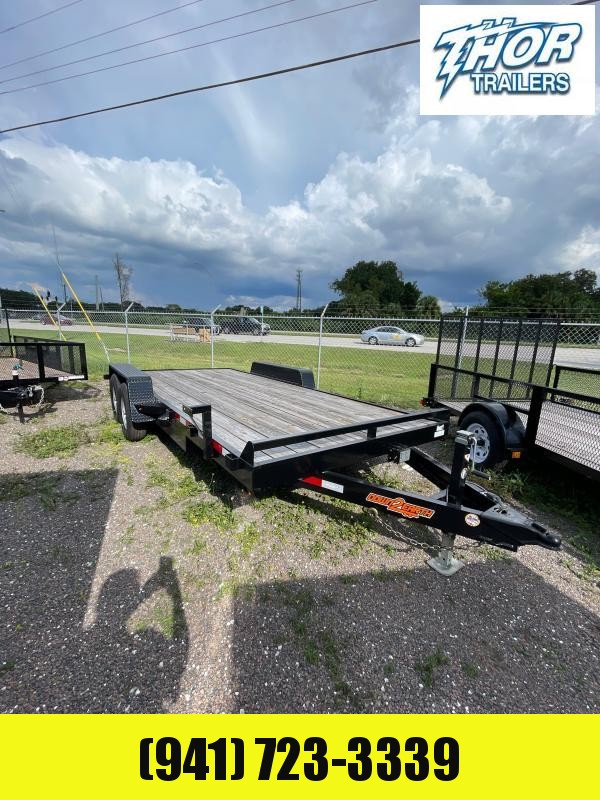 NEW 7X18 10K CAR HAULER WITH RAMPS NEW 7X18 10K CAR HAULER WITH RAMPS