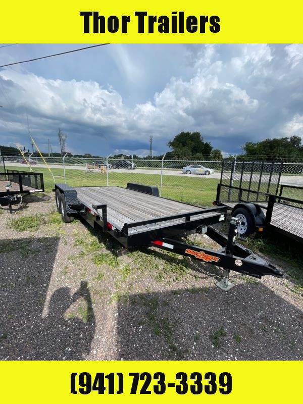 NEW 7X18 10K CAR HAULER WITH RAMPS NEW 7X18 10K CAR HAULER WITH RAMPS