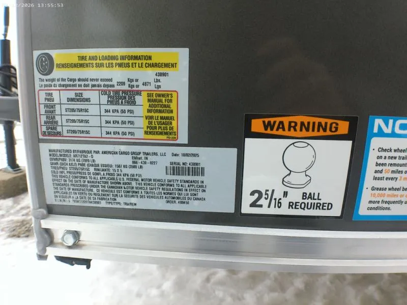 new Cargo (Enclosed) Trailers American Hauler  for sale, in Middlebury, IN Thumbnail 12