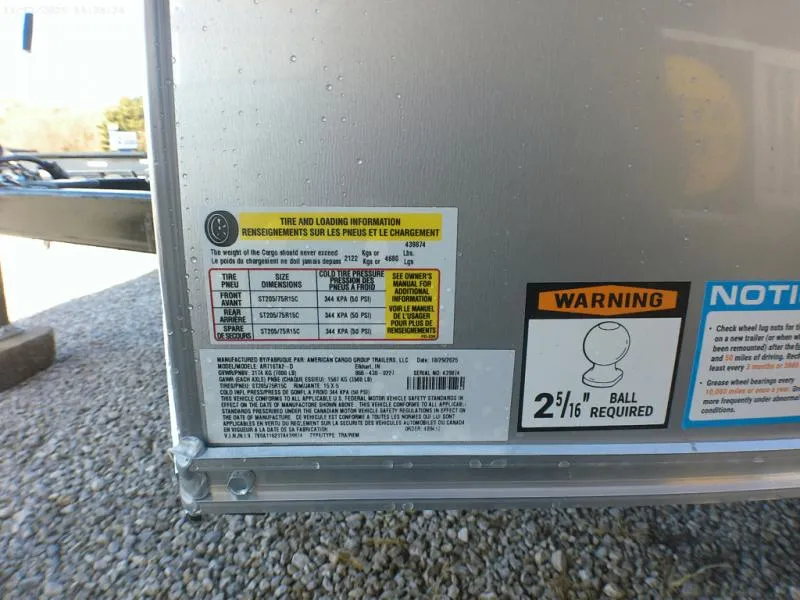 new Cargo (Enclosed) Trailers American Hauler  for sale, in Middlebury, IN Thumbnail 14