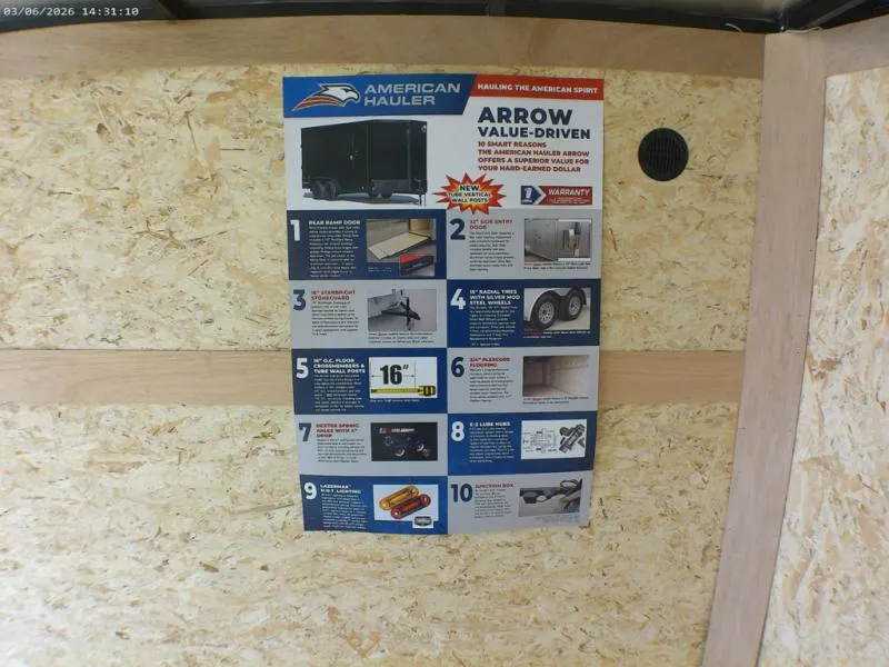 new Cargo (Enclosed) Trailers American Hauler  for sale, in Middlebury, IN Thumbnail 12