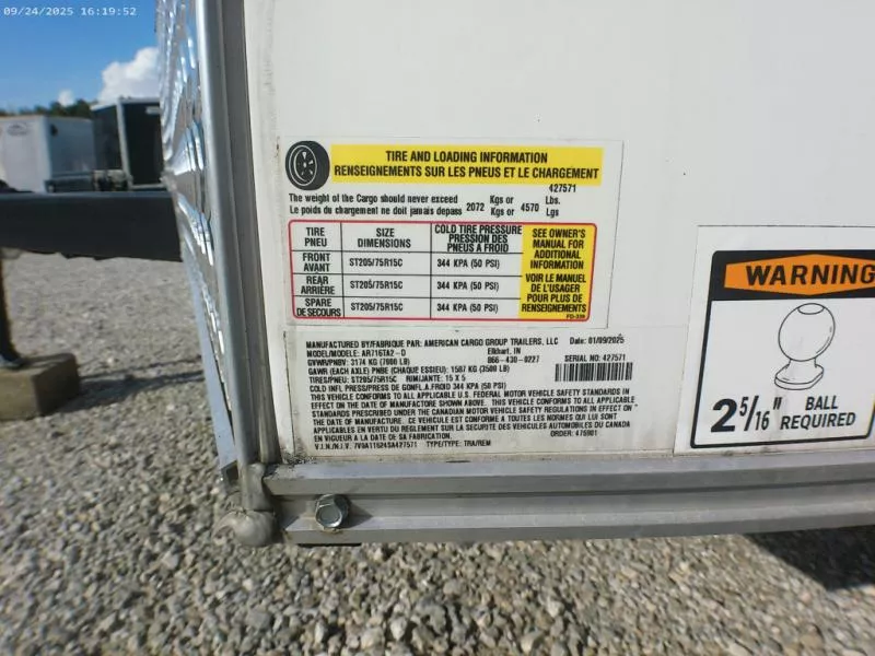 new Cargo (Enclosed) Trailers American Hauler  for sale, in Middlebury, IN Thumbnail 16