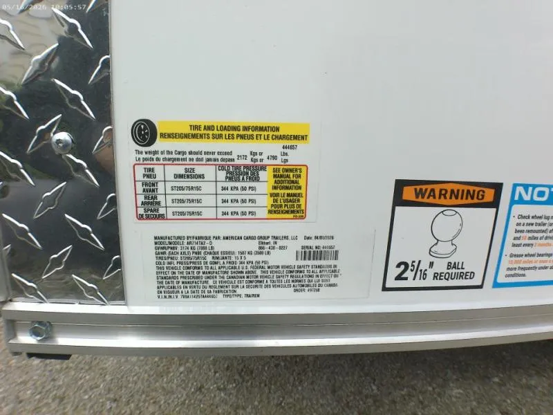 new Cargo (Enclosed) Trailers American Hauler  for sale, in Middlebury, IN Thumbnail 14