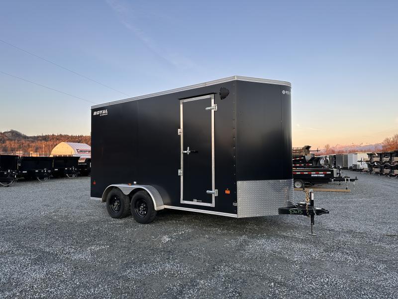 2024 Royal Cargo 7X14 V Nose 7700LB GVW RAMP DOOR Enclosed Trailer