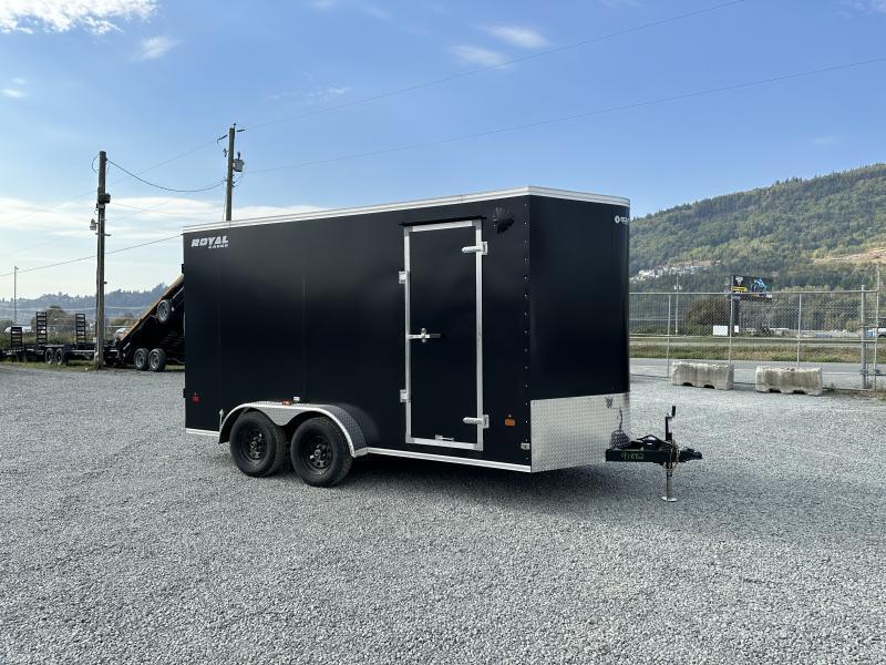 2024 Royal Cargo 7X14 V Nose 7700LB GVW BARN DOORS Enclosed Trailer