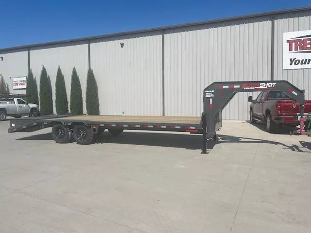 2026 Buckshot Trailers 102x25ft Deckover Flatbed Trailer 7K axles