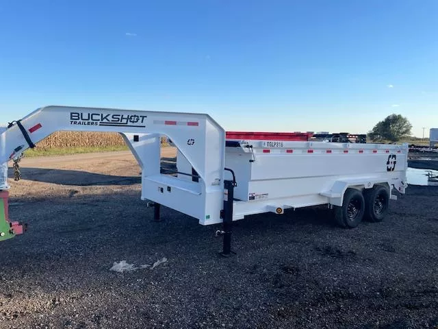 2026 Buckshot TGLP316 Goosneck Dump Trailer 16ft 3ft sides