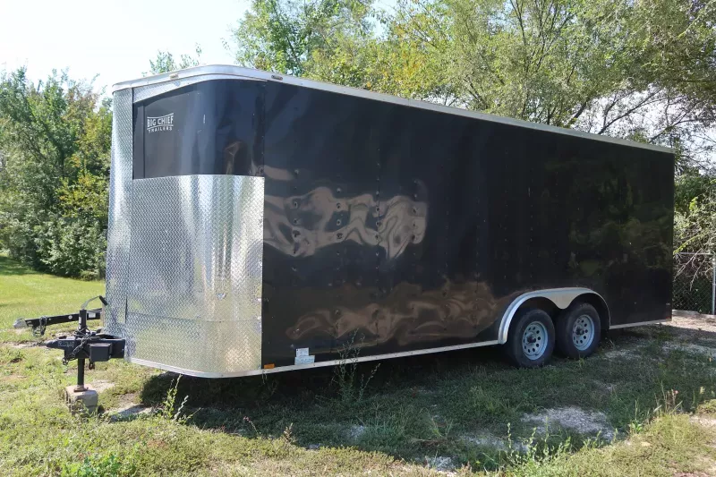 Black 2017 Lark 20' Enclosed Trailer