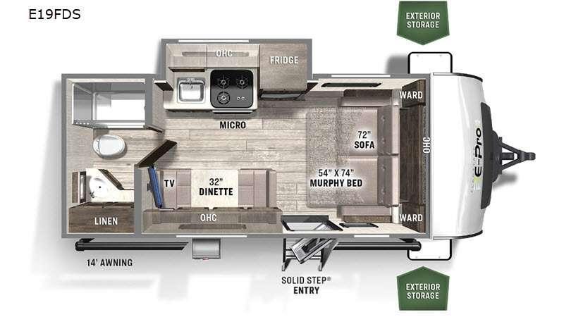 new Travel Trailers Forest River E-Pro By Flagstaff for sale, in Irwin, PA Thumbnail 2