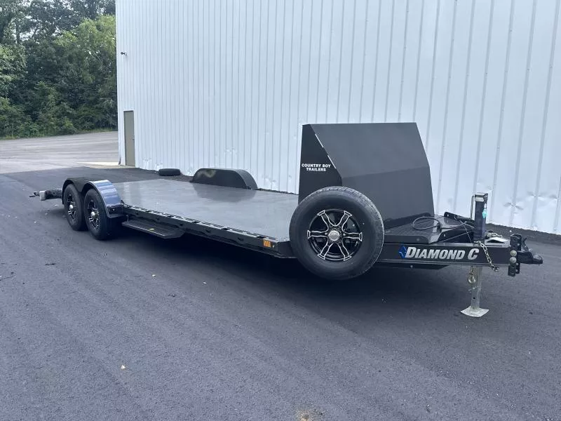 Diamond C 7x22' Car Hauler, Winch, Rock Guard GTF206L 2025