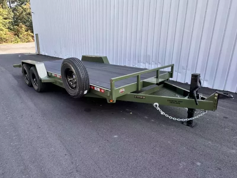 Covered Wagon 7'x20' Equipment Trailer, Cobra Coated Decking 