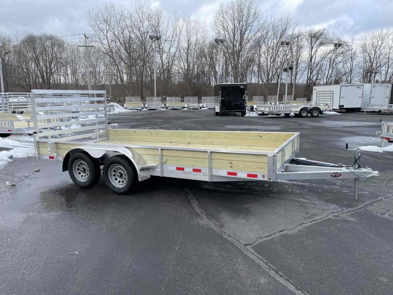 2024 MMT 7'x16'TA Wood Side Aluminum Utility Trailer