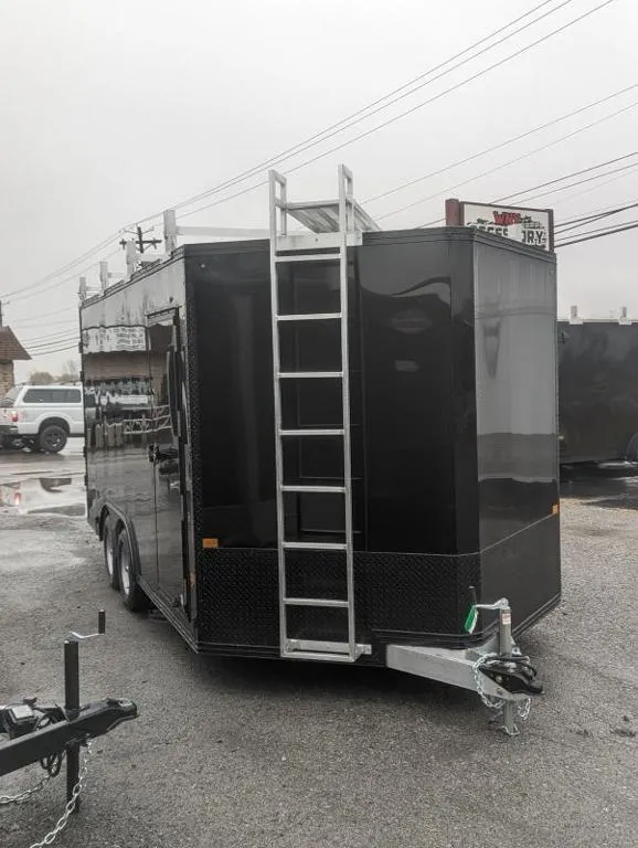 Stealth ALUMINUM 8.5X14+6 7K ULTIMATE CONTRACTOR BLACKOUT EDITION ENCLOSED TRAILER