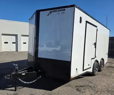 2027 Homesteader Trailers 8.5'X16' 10K W/FULL D-SIDE MAN DOOR & RAMP