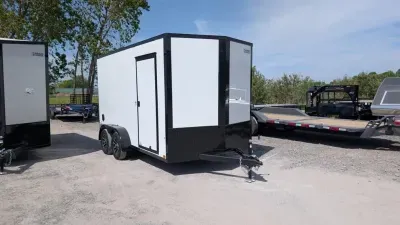 2026 Cargo Express 7x14 7K EX DLX Flat Top V-Nose Cargo 7K