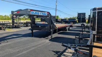 2026 Sure-trac Trailers 8.5x20+5 17.6K GOOSENECK DECKOVER HD Low Profile Beavertail