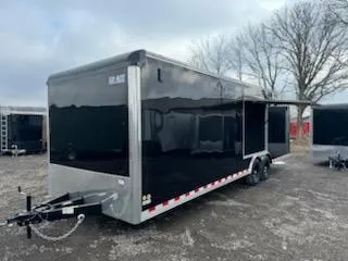 Car Mate Trailers 8.5'X28' +6" EXTRA HEIGHT WITH AWNING ESCAPE DOOR Car / Racing Trailer