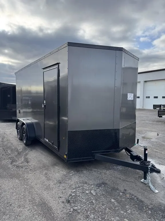 2026 Cargo Express EX DLX Flat Top V-Nose Cargo 7K KE-DX8416-070 (7 x 16)