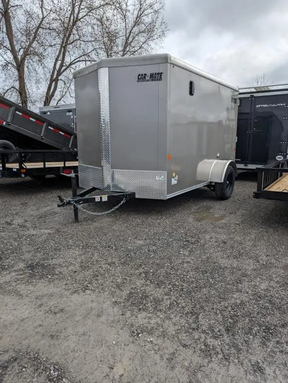 Car Mate Trailers 6X10 SINGLE AXLE W/REAR RAMP DOOR Cargo / Enclosed Trailer