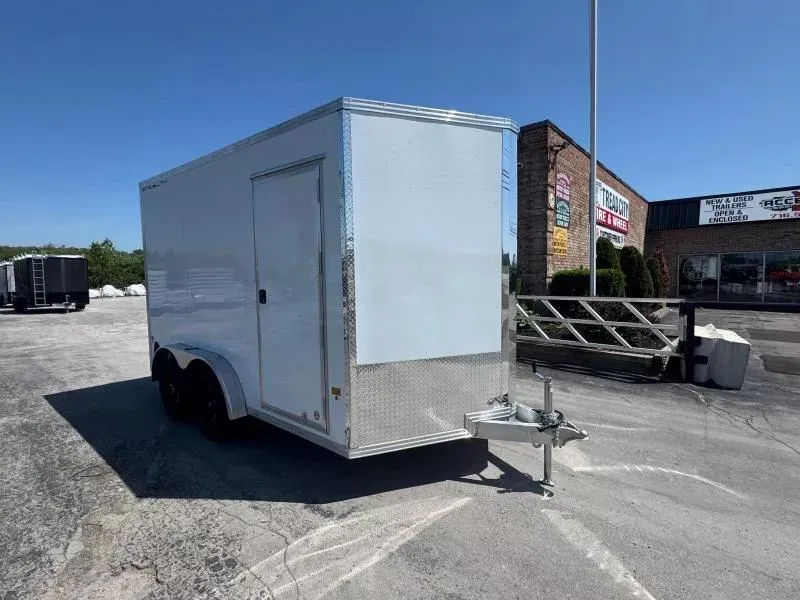 2025 Alcom-Stealth 7.5'X12'+6" EXTRA HEIGHT 7K W/RAMP Cargo / Enclosed Trailer