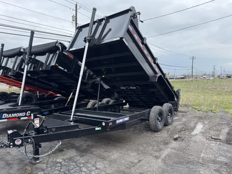 2026 Sure-trac Trailers HD Low Profile Dump ST-HSDU8214-140 (82 x 14, 14K (TELESCOPIC)