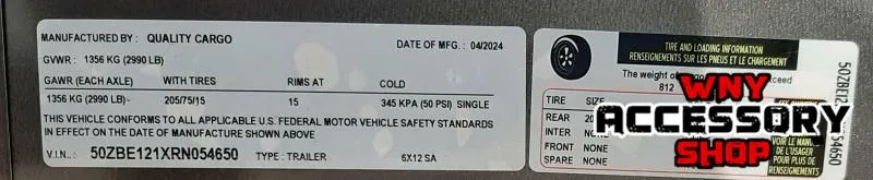 new Cargo (Enclosed) Trailers Quality Cargo  for sale, in Lockport, NY Thumbnail 7