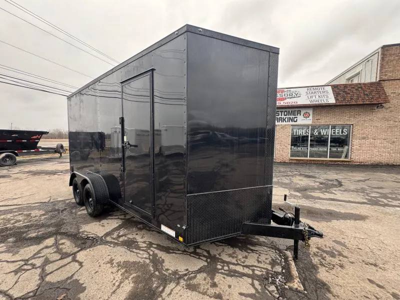 2025 Diamond Cargo 7X16+18" EXTRA HEIGHT 7K W/RAMP Cargo / Enclosed Trailer