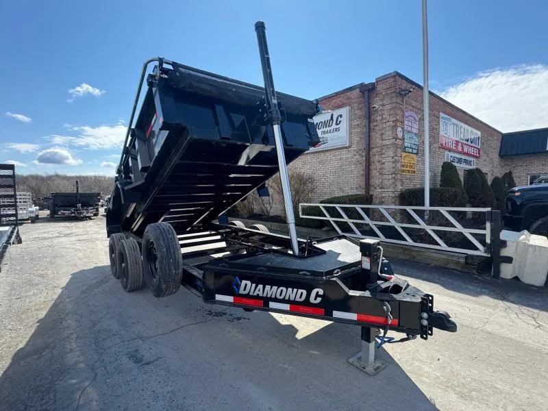 2025 Diamond C Trailers 7'X14' 14.9K TELESCOPIC W/32" SIDES Dump Trailer