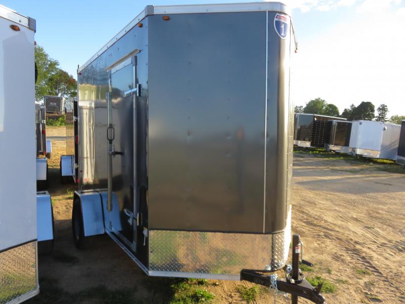 2021 Interstate 6x10 Enclosed Cargo Trailer-Charcoal with Ramp and Extra height 2021 Interstate 6x10 Enclosed Cargo Trailer-Charcoal with Ramp and Extra height