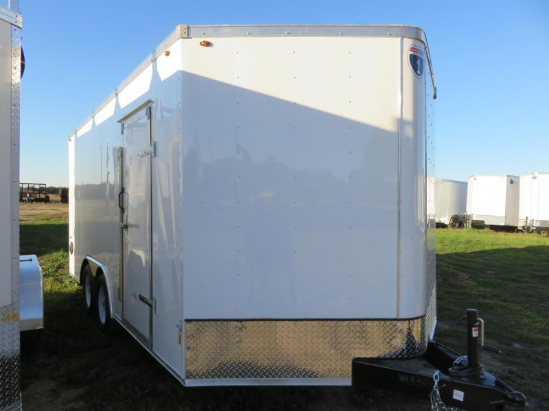 2021 Interstate 8.5x16 Enclosed Cargo Trailer White with Ramp 2021 Interstate 8.5x16 Enclosed Cargo Trailer White with Ramp