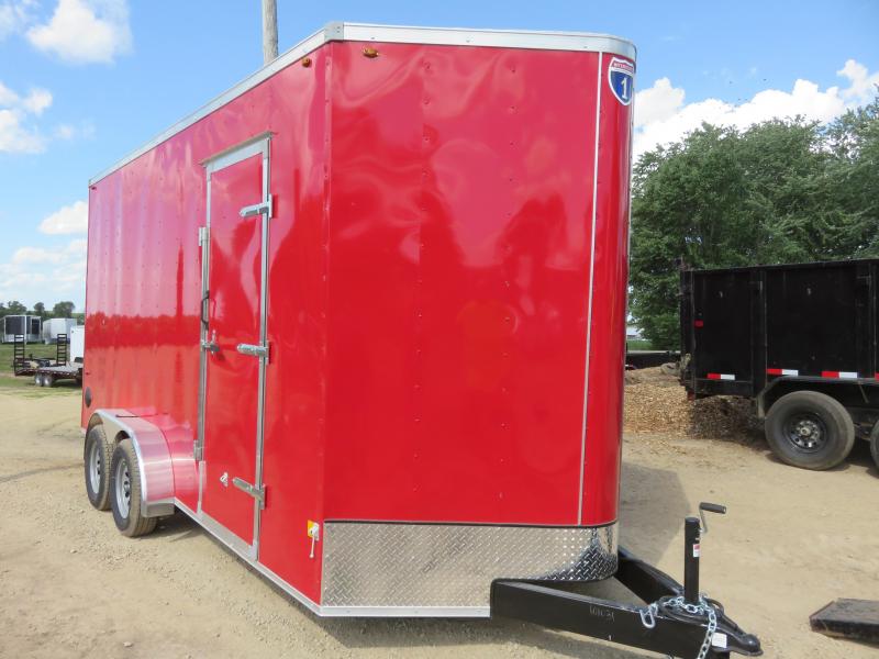 2019 Interstate 7x16 Enclosed Cargo Trailer-Red with Ramp and Extra Height 2019 Interstate 7x16 Enclosed Cargo Trailer-Red with Ramp and Extra Height