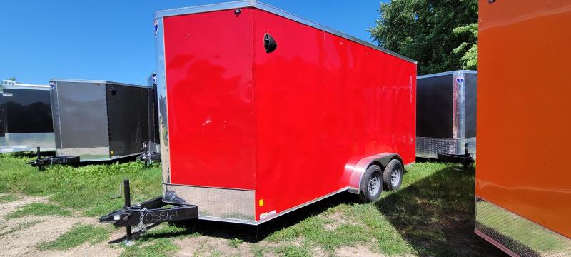 2022 Interstate 1 Trailers SFC716TA2 Enclosed Cargo Trailer 7x16 with 12" Extra Height and .030 Red Metal