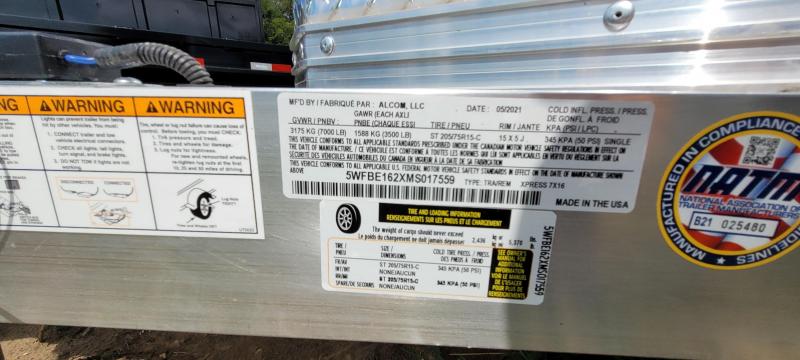2022 Express Trailer 7X16 Enclosed Cargo Trailer with Contractor Package 2022 Express Trailer 7X16 Enclosed Cargo Trailer with Contractor Package