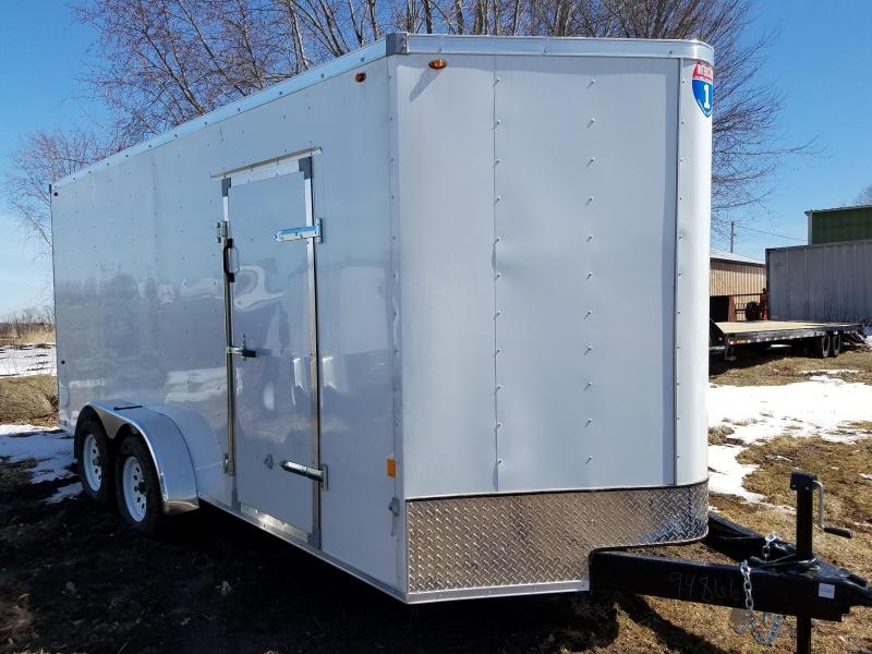 2019 Interstate 7x16 Enclosed Cargo Trailer-White with Ramp 2019 Interstate 7x16 Enclosed Cargo Trailer-White with Ramp